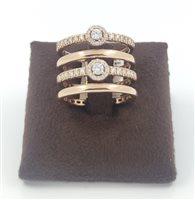 Anello Artigianale Donna in Oro rosa Diamante 168534-15
